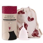 Carmesi Menstrual Cup for Women | Small Size - With Free Pouch | Rash-Free, Itch-Free, Odour-Free | 8-10 Hours of Leaks-Free Comfort | 100% Biocompatible Medical-Grade Silicone Cups