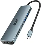 Acer USB C Hub, 7 in 1 4K USB C to 