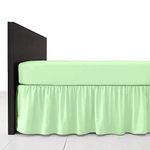 Comfy Nights Plain Dyed Polycotton Easy Care Frilled Base Valance In 19 Colors (Double, Mint Green)