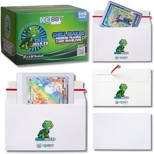 500 Pack Shell Mailer Trading Card Envelopes by Hobby Armor, 7" x 4.35" Trading Card Mailers for Shipping, Perfect Sized Shipping Envelope for Mailing Semi-Rigid and Toploaders, Protector Supplies