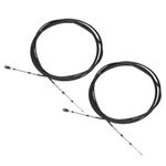 ACROPIX Universal 700cm 24FT 33C/3300 Marine Boat Throttle Shift Control Cable Black with Fastening Head for Yamaha Outboard Engine - Pack of 2