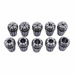 FTVOGUE 10PCS ER16 1-10mm Spring Collet Set for CNC Workholding Engraving Machine & Milling Lathe Tool