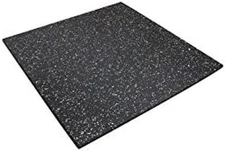 ID Mat Dalle Anti vibratoire Tapis Divers, 100% Caoutchouc recyclé, Noir, 60x60