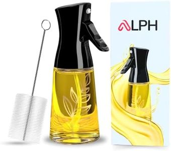 ALPH Olive Oil Spray Bottle Refillable Oil Sprayer for Cooking Air Fryer Unique Design Leek proof Canola Olive Oil Dispenser for Fryer, Salad, BBQ (180ml)