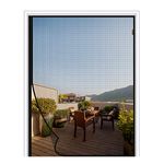MAGZO Magnetic Screen Door Fits Door Size 72 x 80 Inches, Screen Size 74 x 81 Inch Heavy Duty Side Opening Fiberglass Screen Curtain Fits Sliding Door Broader View-Black