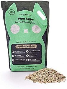 Rufus & Coco Wee Kitty Eco Plant Clumping Litter | Natural Flushable Tofu Clumping Cat Litter | Low Tracking Biodegradable Wheat & Soy fibres | Super Absorbent Soy Bean Fibres | 4kg bag