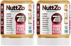 NuttZo Organic Power Fuel Smooth 7 Nuts & Seeds Butter Spread|Paleo and Keto Friendly| Peanut & Gluten Free, Vegan, and Kosher, no added sugar or oil | 12 oz Jar, 2 Pack