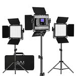 GVM RGB LED Video Lighting Kit, 800D Studio Video Lights with APP Control, Film lights Kit for YouTube Photography Lighting, 3 Packs Led Light Panel, Gaming, Conference, 8 Scene Lights, CRI 97+