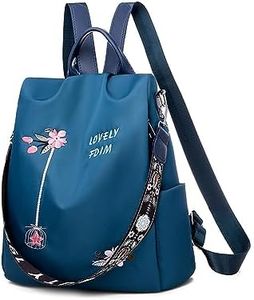 Balakaka Mochila Antirrobo para Mujeres y Chicas 12 L, 2 in 1 Impermeable Bolso Mujer Ligero Con Bordado, Gran Capacidad Casual Mochilas Escolares Ligeras y Elegantes para Viaje Trabajo