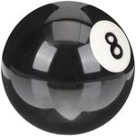 Kisangel Billiards Black Eight Ball 8 Pool Cue Ball Billiards Pool Balls 8 Billiard Balls Magics 8 Ball Replaceable Billiard Ball 8 Balls for Pool Tables Number Two British Resin Necessity