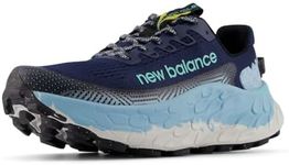 New Balance Men's Fresh Foam X More Trail V3 Running Shoe, NB Navy/Chrome Blue/Cyber Jade, 9 Wide