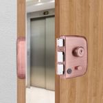 Godrej Rim Lock I Centaur EXS+ I 2C Deadbolt I for Inside/Outside Opening Door & Left/Right Handed Doors I 4 Keys I 15 Years Warranty I Manual Locking I Free Installation* (Antique Copper)