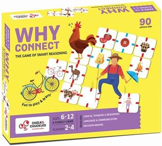 Chalk and Chuckles Board Game - Why Connect, Fun Logical Family Game for Kids Age 6-12 Years, Educational Toys, Gifts for Boys, Girls 7, 8, 9, 10 Years