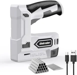 Bielmeier Electric Staple Gun, 2 in 1 Lithium-ion Electric Stapler, 4V Cordless Brad Nailer Kit with Staples Nails, USB Charger, Power Tacker for Upholstery, Material Repair, Carpentry, DIY