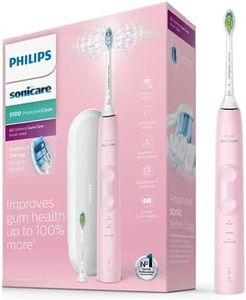 Philips Sonicare ProtectiveClean 5100 Sonic Electric Toothbrush with 3 Brushing Modes and Built-In Pressure Sensor, Pastel Pink, HX6855/58