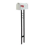 Architectural Mailboxes Mailbox to Go Galvanized Steel Mailbox and Post Kit, MC110WEC, White, Medium Capacity