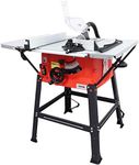 EXCEL 10" Table Saw with Powerful 1800W Motor 250mm, Includes Side Extensions & Blade - Variable Speed 5000RPM, Circular Saw Functions, Sawtable, Bench Saw, 250mm Table Saw