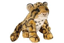 Wild Republic Clouded Leopard Plush Soft Toy, Cuddlekins Cuddly Toys, Gifts for Kids, Black/Brown, 30 cm