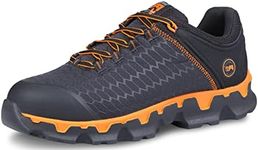 Timberland PRO Men's Powertrain Sport Alloy Safety Toe Athletic Industrial Work Shoe, Black/Orange-2024 NEW, 12