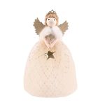 YTFSKFUI Angel Topper Christmas Tree Decorations, 26 * 15 cm Cute Plush Angel Christmas Tree Decorations, Creative Angel Christmas Tree Topper, Christmas Tree Angel for Kids Xmas Crafts