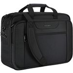 KROSER Laptop Bag XXL Laptop Briefcase Fits Up to 18 Inch Laptop Water-Repellent Gaming Computer Bag Shoulder Bag Expandable Capacity for Travel/Business/School/Men-Black