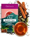 Gya Tea Co Classic Chai Black Tea Loose Leaf Tea - 5.29 Oz 70 Cups Spiced, Energizing & Robust Flavor for Mornings & A Boost of Focus - Caffeine Tea Premium Chai Tea Loose Leaf Fruit Tea Loose Tea