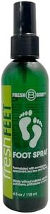 Fresh Body Fresh Feet - Foot Spray for Smelly Feet, Boots & Shoe Odor, 4oz - Made without Parabens, Dyes, Sulfates or Alcohol