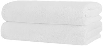 Nine West - 100% Cotton 2 Pack Bath Towel Set, Premium Quality Highly Absorbent & Comfy Bath Towels for Spa & Hotel | 28"x54" (White)