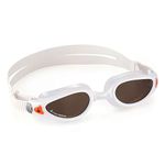 Aquasphere Kaiman EXO Swimming Goggles White & Transparent - Polarized Brown Lens