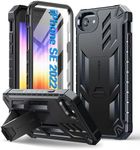 FNTCASE for iPhone SE 2022-2020 Case: iPhone 8/7/6S/6 Phone Case Drop Protection Rugged Belt-Clip & Kickstand Military Grade Textured Shockproof Durable Cover for iPhone SE 3rd & 2nd Gen