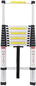 10.5Ft 3.2M Extendable Alminium Ladders Telescopic Folding Extending Portable 11 Steps Loft Extension Ladder DIY Multi Purpose Ladder UK Stock