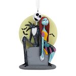 Hallmark Disney Tim Burton's The Nightmare Before Christmas Jack and Sally on Tombstone Christmas Ornament (0003HCM0845)