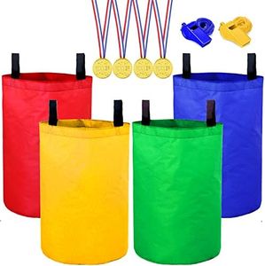 4 Pack Potato Sack Race Bags for Kids,19.7X27.5 Race Bags 12 pcs Outdoor Race Game, Yard Games,Camping Games, Carnival Games for Kids Party