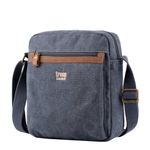 Troop London TRP0218 Classic Canvas Across Body Bag Blue