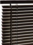 PVC & Wood Wooden Grain Effect Window Venetian Blind Blinds Easy Fit Curtains Trimmable Fittings Windows Treatment Privacy Shutters Twist Open Close (Black-PVC, 120x150)