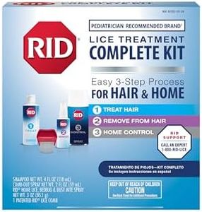 RID Lice Treatment Complete Kit Includes Fluid Ounces Lice Killing Shampoo 2 Fluid Ounces Lice and Egg CombOut Spray Lice Comb and 3 Ounces Home Lice Bedbug Dust Mite Home Spray, 4 Piece Set, 1 Count