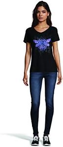 Hanes Women's Short Sleeve V-Neck Graphic T-Shirt, Dragonfly Mandala, XX-Large