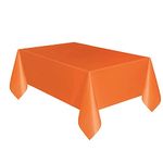 Unique Industries Orange Plastic Tablecloth, 108" x 54\
