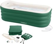 Tubble® Royale Inflatable Bathtub - Use as Hot and Ice Bath - Quick Set Up in 1min - Foldable Bathtub for Adults up to 188cm - Emerald Green - 255L