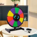 iElyiEsy 15 Inch Spinning Prize Wheel Tabletop Prize Wheel with 10 Slots Dry Erase Spinning Wheel for Trade Show Carnival Party Pub Fortune Game