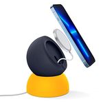 Caseology Nano Pop Designed for Magnetic Charger Stand Silicone Holder and Dock Compatible with MagSafe Charger for iPhone 13/12, 13/12 Mini, 13/12 Pro, 13/12 Pro Max (Not Included Mag-Safe) - Navy