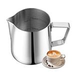 HULISEN Small Milk Jug 200ml / 6.8oz, Stainless Steel Milk Pitcher, Milk Frothing Cup for Coffee, Latte Art, Espresso Steaming Pitchers