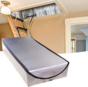 Attic Stairs Insulation Cover for Pull Down Stairway, R-Value 15.5, Extra Thick, Air Tight Attic Stair Cover Door Stairway Ladder Insulator Cover with Easy Zipper Access 25" x 54" x 11"