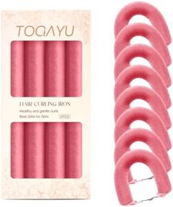 Togayu Heatless Curls Overnight Set - Jumbo Overnight Hair Curlers to Sleep In, Soft Velvet Hair Rollers for Women, No Damage Curls Styling Tools 8pcs