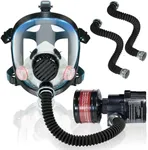 SupMusk Portable PAPR Respirator System - Powered Air Purifying Respirator with 40mm Activated Carbon Filter | Full Face Gas Mask for Dust, Vapors, Chemicals, Paint Spray & Industrial Protection
