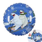 Gukasxi Inflatable Snow Tube Sledge 90cm Heavy Duty Snow Sled with Handles for Kids Adults Thickened Snow Tubes for Sledding Skating Skiing Winter Snow Toys