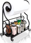 MyGift Black Metal Kitchen Countert