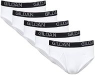 Gildan Men's Cotton Stretch Brief, Artic White (5-Pack), Large