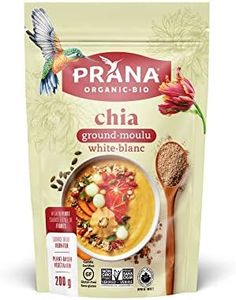 Prana – Organic Ground White Chia Seeds | Non-GMO, Gluten Free | KETO | Source of Omega-3 & Calcium | Rich in Fibre | 200g