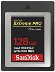 SanDisk Extreme Pro Cfexpress Type B Card,1700 MB/s R & 1200 MB/s W, Black, 128GB